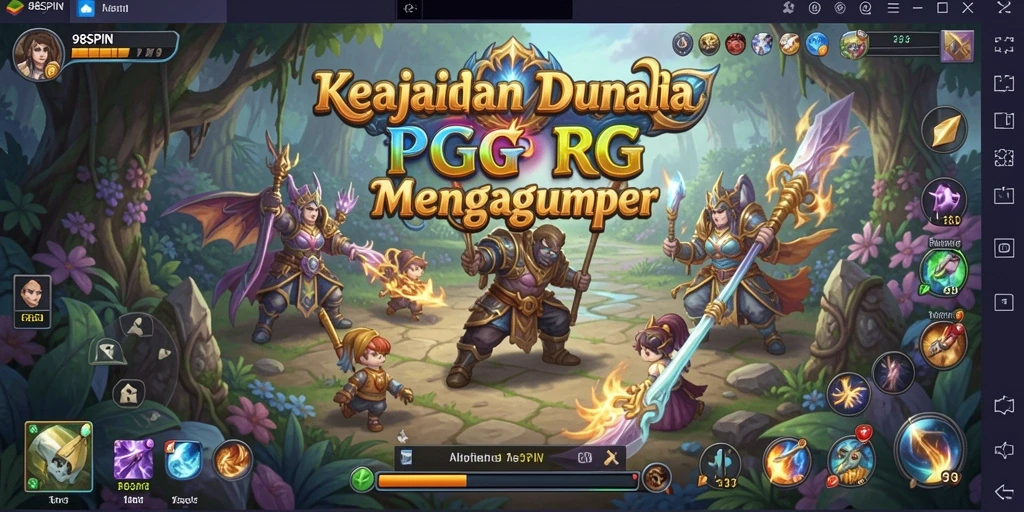 Gameplay seru di dunia fantasi 98SPIN dengan pertarungan yang menegangkan.