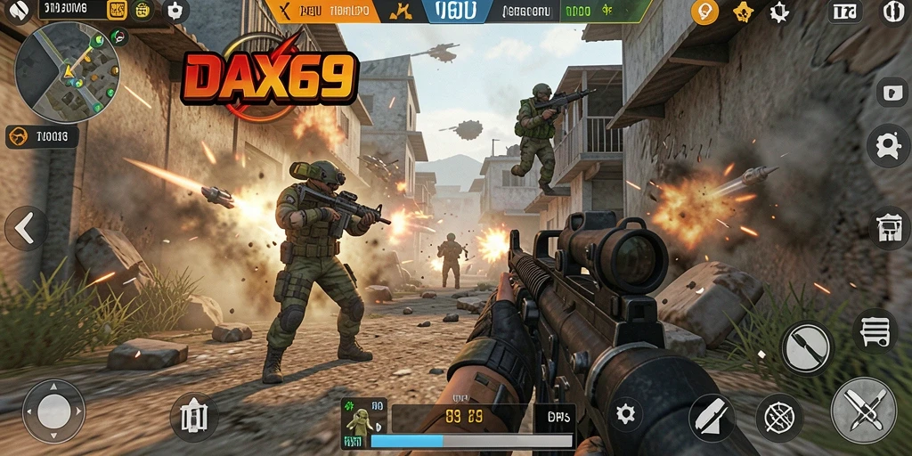 Tampilan menarik dari gameplay TPS DAX69 dengan aksi pertempuran yang seru.
