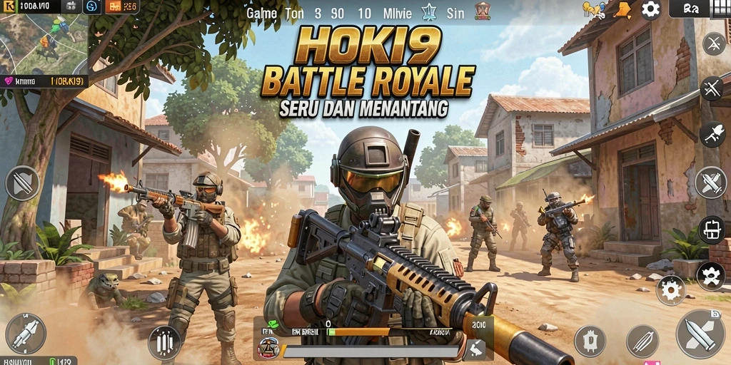 Tampilan gameplay epik di HOKI9 dalam pertempuran Battle Royale