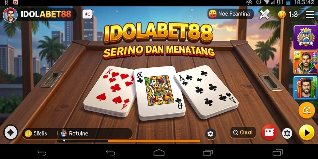Screenshot gameplay IDOLABET88 menampilkan pemain yang sedang bertanding dalam permainan Domino.
