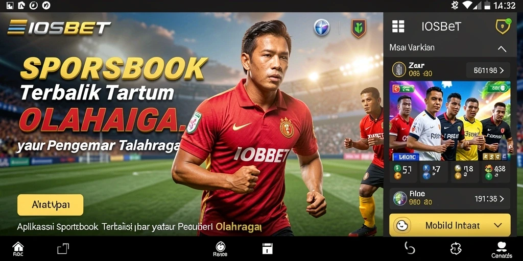 Tampilan utama IOSBET dengan pilihan taruhan olahraga yang variatif.