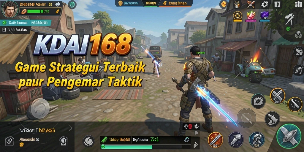 Screenshot utama KEDAI168 menampilkan aksi strategis yang mendebarkan.