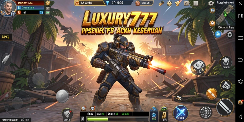 Tampilan menarik dan dinamis dari gameplay LUXURY777.