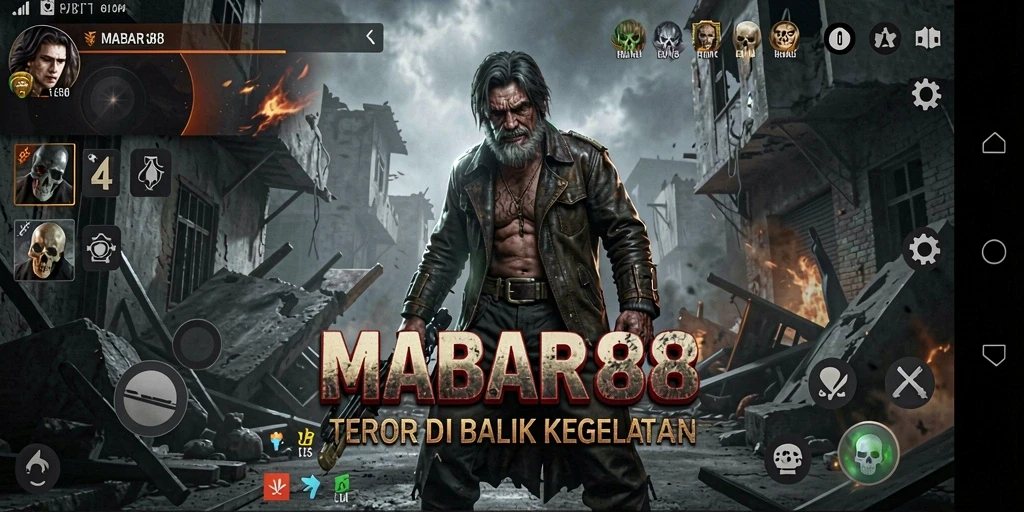 Screenshot gameplay MABAR88 menunjukkan suasana Horror yang menegangkan.