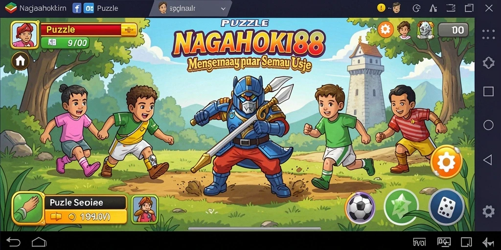 Tampilan gameplay NAGAHOKI88 dengan puzzle yang menarik dan menantang.