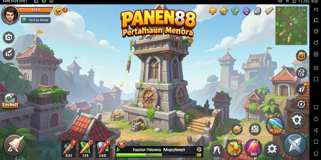 Tampilan gameplay seru dalam PANEN88, Tower Defense yang menantang.