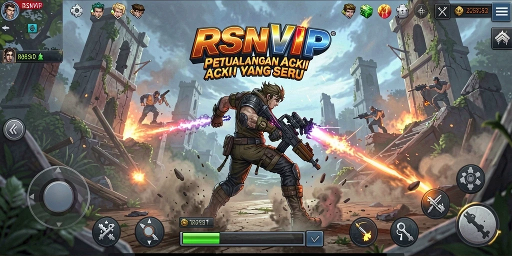 Tangkapan layar gameplay RSNVIP menampilkan pertarungan aksi mendebarkan.