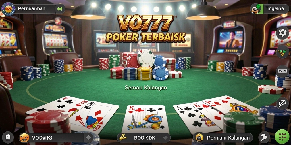 Tampilan menarik dari gameplay Poker di VO777 dengan interaksi yang dinamis.
