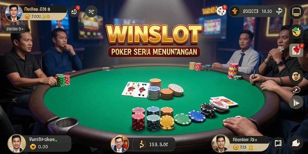 Tampilan gameplay Poker yang seru dan mendebarkan di WINSLOT.